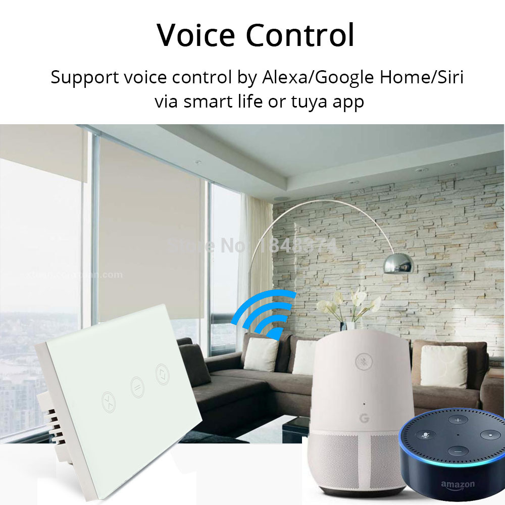 Zemismart US WIFI Blind Switch Curtain Wall Switch WiFi Control via APP or Voice Control by Alexa Google Home Smart Home With Feedback