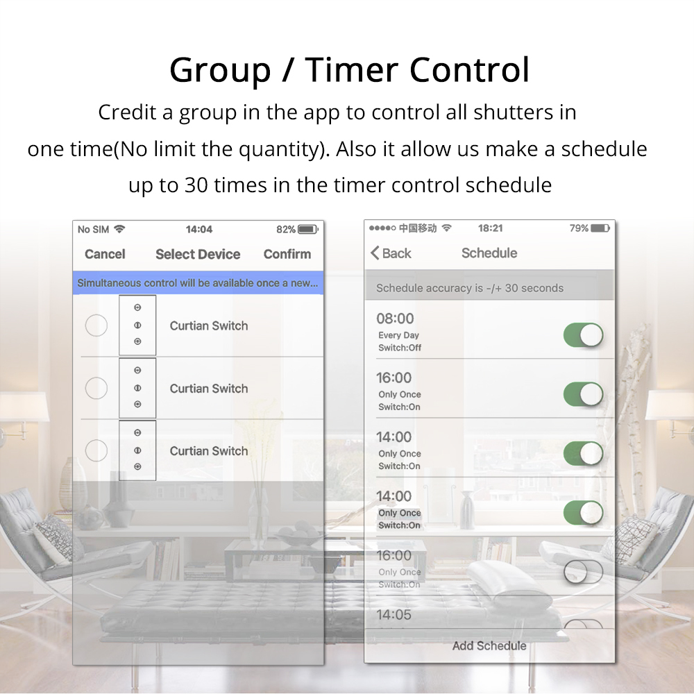 Zemismart US WIFI Blind Switch Curtain Wall Switch WiFi Control via APP or Voice Control by Alexa Google Home Smart Home With Feedback