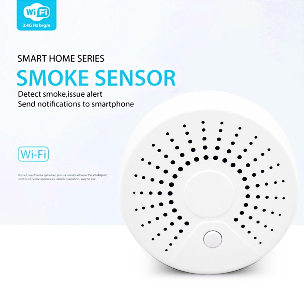 Zemismart WiFi Tuya Smart Smoke Sensor 100DB wifi Smart Home Device Surveillance Wireless Smoke Detector