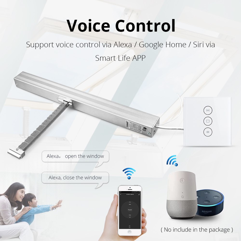 Window Opener witch Switch Alexa Google Home TUYA APP enable Timer WiFi Remote Control Window Opener Automatic