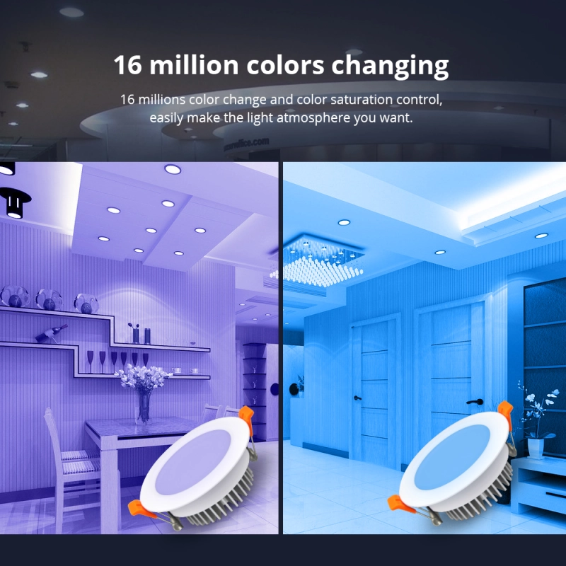 Zemismart ZigBee 3.0 LED Downlight 2.5 inch 3.5 inch 4.5 inch 6 inch RGBW Work with Amazon Alexa Echo  Smarthings Zigbee Hub
