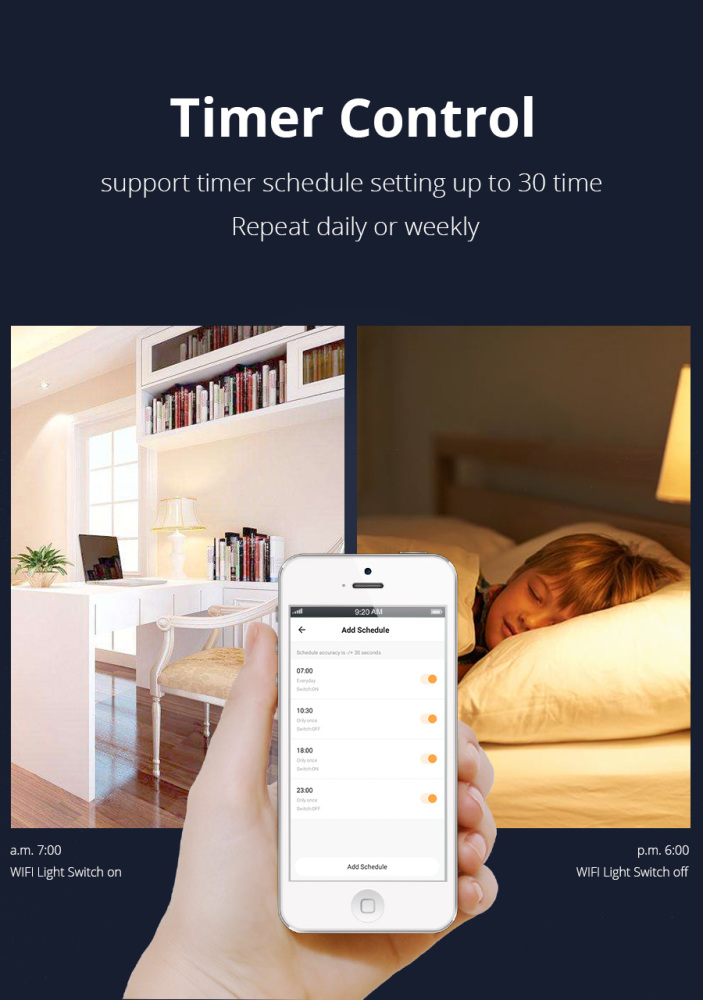 Black EU 1 Gang 2 Gang 3 Gang Wifi Wall Switch Work with Alexa Smart Home Remote Control Light Panel Control via APP Voice Control