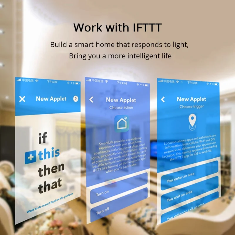 Dimmable E27 WiFi RGB Led Bulb Candle Light Voice Control by Alexa Echo Google Home 2.4G WiFi Control by TUYA APP