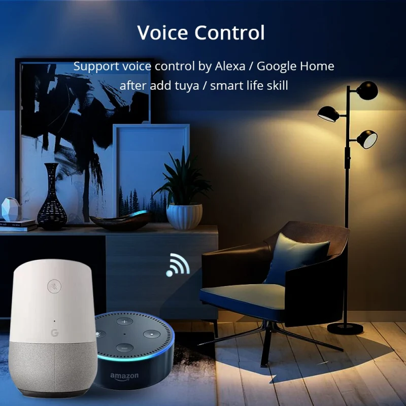 Dimmable E27 WiFi RGB Led Bulb Candle Light Voice Control by Alexa Echo Google Home 2.4G WiFi Control by TUYA APP