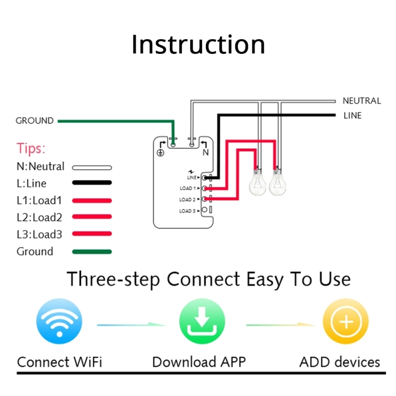 Zemismart WiFi Light Switch works with Tuya Alexa Google Home Enable Smart Life Wall Push Button Switch 1/2/3 Gangs Neutral Optional