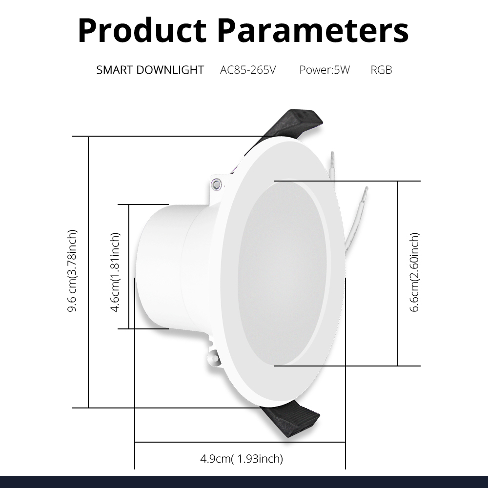 Zemismart 2.5/6 inch WiFi RGBCW Led Downlight 7w 10w Voice Control Alexa Echo Dot Spot Show Google Home Assistant  Home Automation
