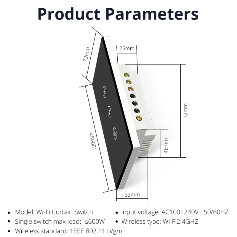 Zemismart WiFi Smart Home Touch Switch for Curtain Motor tuya Jinvoo APP control Alexa Gooogle Home  Wall Switch