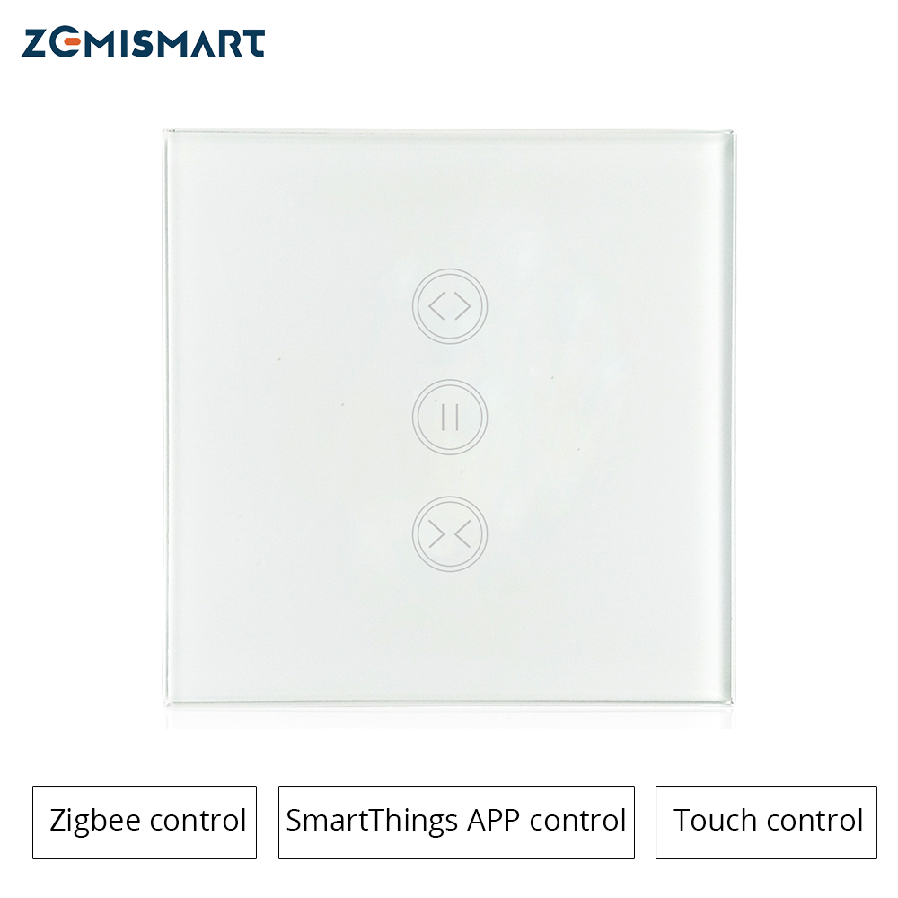 Zemismart Zigbee EU Curtain Wall Switch Compatible with SmartThing for Roller Shade Blind Switches