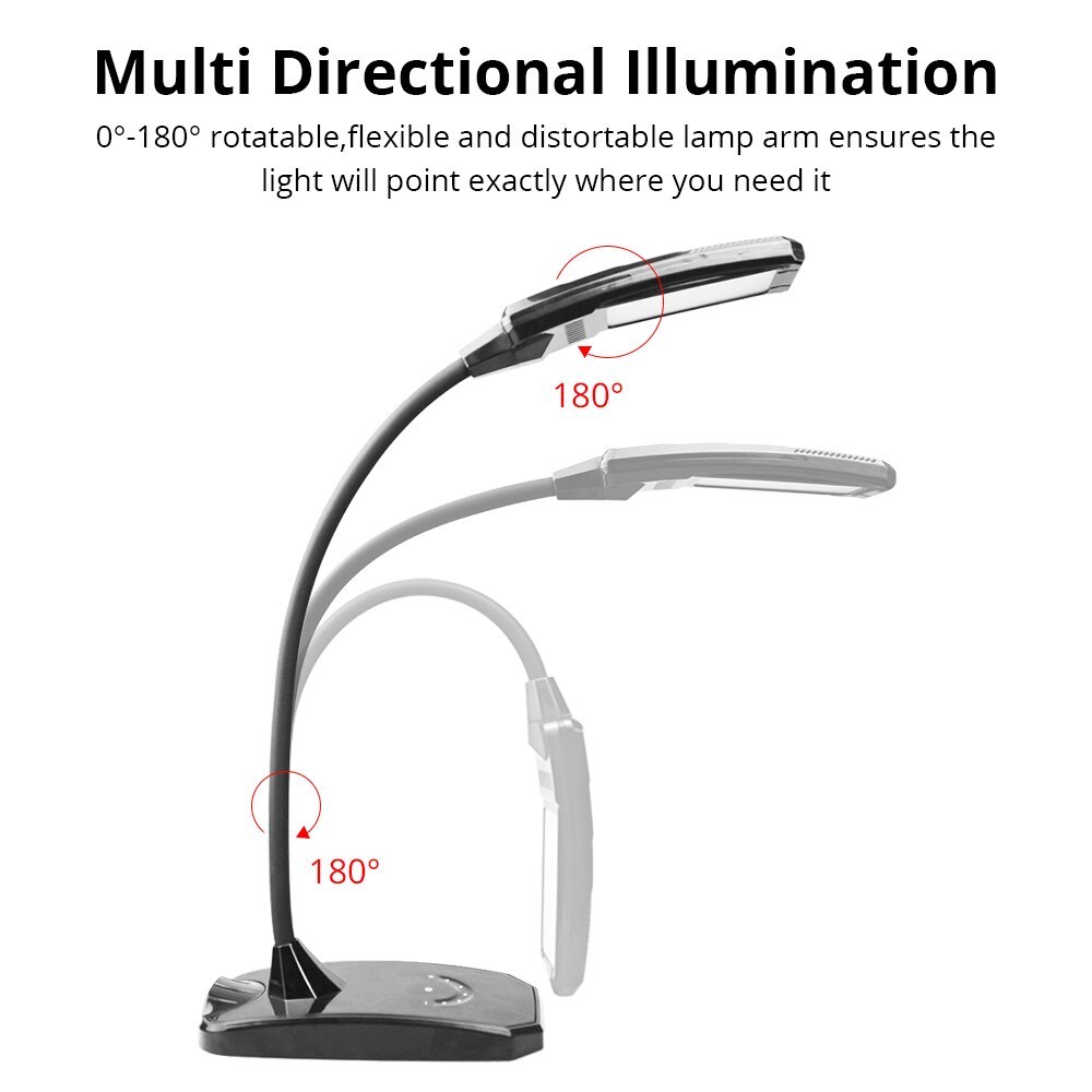 WiFi Timer Desk Lamp Dimmerable Alexa Google Home tuya Smart life Manual Touch Control Black LED Table Light with USB Port