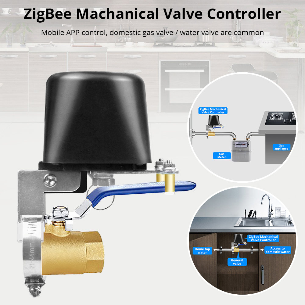 Electronic Smart WiFi Water Shut Off Zigbee Irrigation Controller Watering System Automatic Gas Valve SmartThings Control