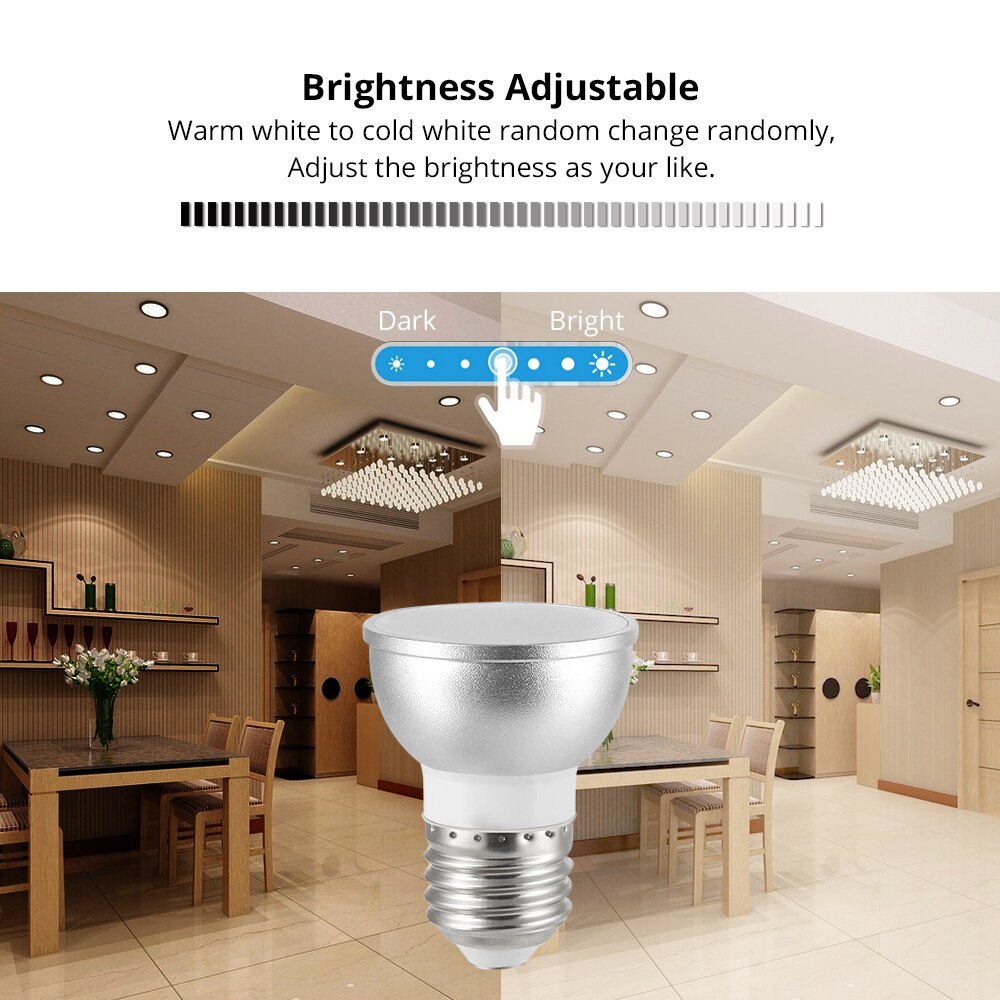 E26 E27 LED WiFi Bulb Alexa Google Home Assistant  works with Tuya Smart Life APP Remote Control RGB Light Dimmer Lamp