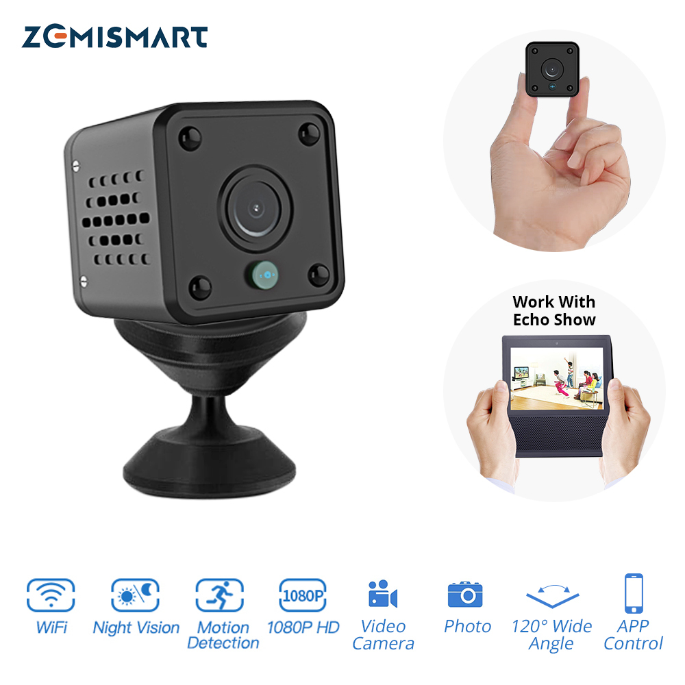 Tuya Smart 1080P Mini Camera With Echo Show Onvif Recording Night Vision Motion Detection Audio Video Synchronization Funtion