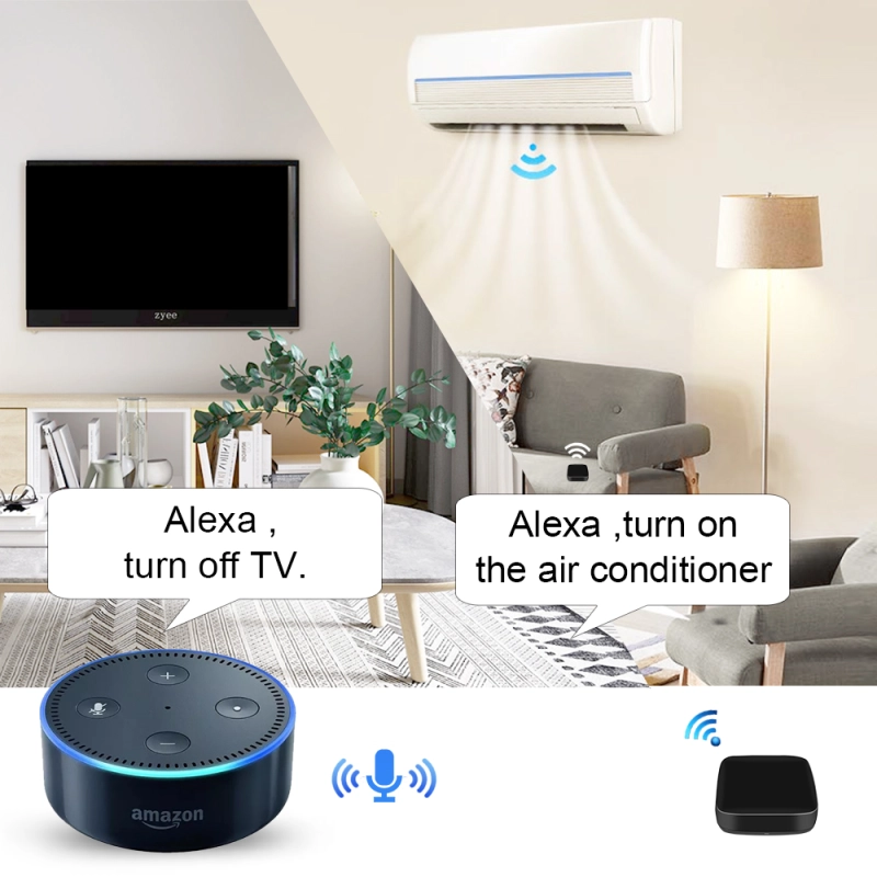 Tuya Alexa Control Ac Tuya Smart Universal IR Remote WiFi Built-in Temperature And