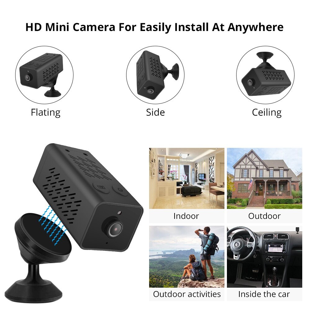 Zemismart wifi IP Mini Camera Home Security Wireless Surveillance Camera Remote Monitor Camera Onvif 1080P HD Echo Show