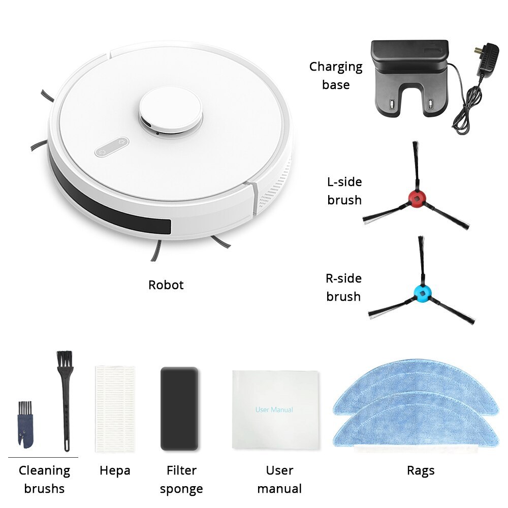 WiFi Tuya Robotic Vacuum Laser Sweeping Robort  Smart Sweeping Machine Timer Remote Alexa Voice control
