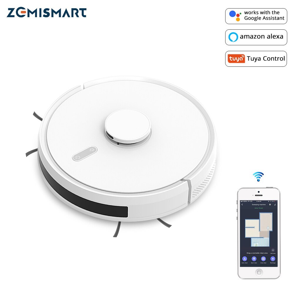 WiFi Tuya Robotic Vacuum Laser Sweeping Robort  Smart Sweeping Machine Timer Remote Alexa Voice control