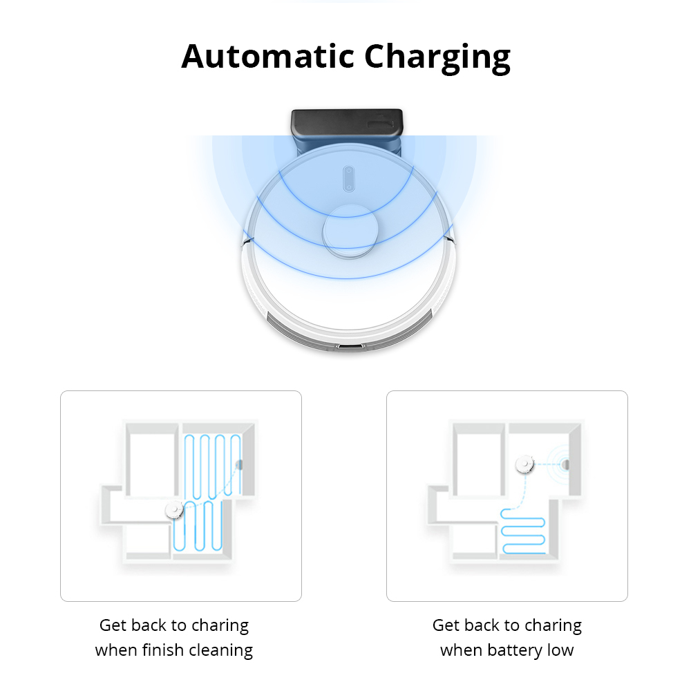 WiFi Tuya Robotic Vacuum Laser Sweeping Robort  Smart Sweeping Machine Timer Remote Alexa Voice control
