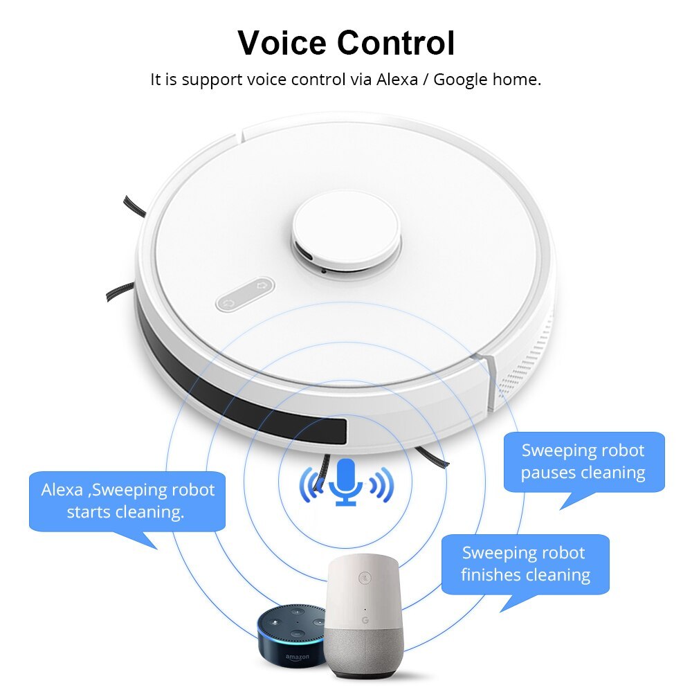 WiFi Tuya Robotic Vacuum Laser Sweeping Robort  Smart Sweeping Machine Timer Remote Alexa Voice control