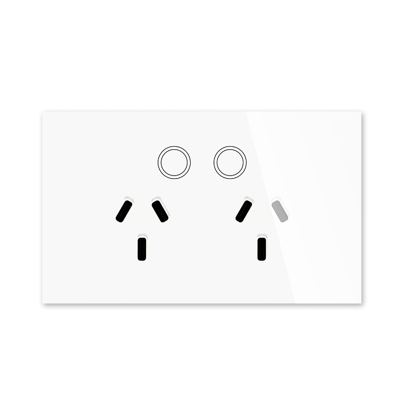 AU Type Touch and Remote Control WiFi Socket Outlet With Feedback  Double Powerpoint Tuya Alexa Google Home Control