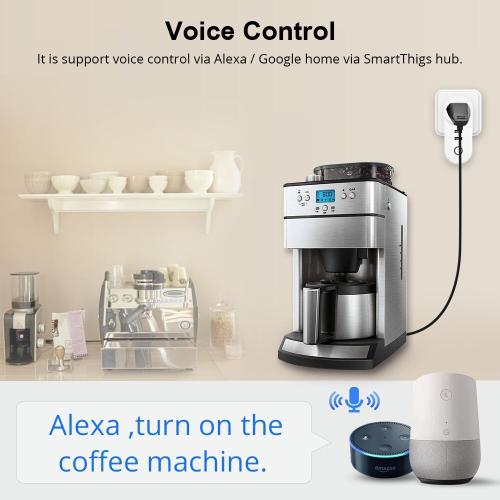 Smart WiFi Power Plug Outlet Socket with USB Tuya App Control Timer Function Work with Alexa Google Home assistant