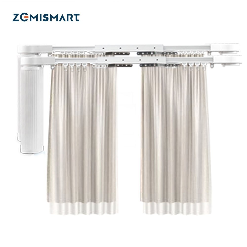 Zemismart Electric Curtain Double Track WiFi Tuya APP Alexa Google Assistant  Voice Control Adjustable Track