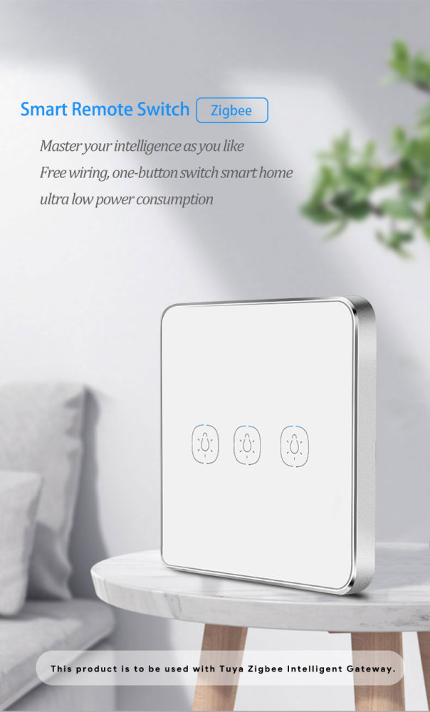 Zemismart Zigbee Wireless Switch Smart Remote Switch work with Tuya zigbee hub Zigbee Sticker Switch