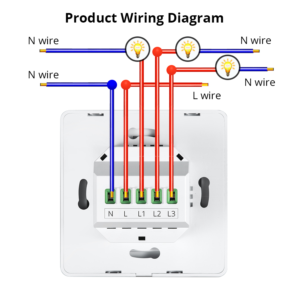 Zemismart EU WiFi Wall Push Light Switch Alexa Google Home TUYA APP Control One Gang Two Three Gangs Physical Switches