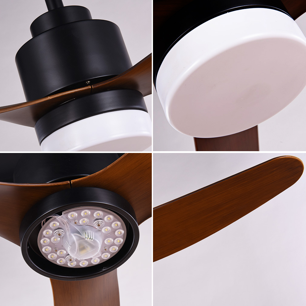 Zemismart Smart Fan light Voice Control By Alexa Google Home HomeAssistant 3 blade ceiling fan with LED Light Kit