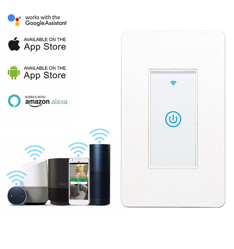 Zemismart Wall Smart Wireless WiFi US Light Switch Compatible with Amazon Alexa Google Home  Timer Function