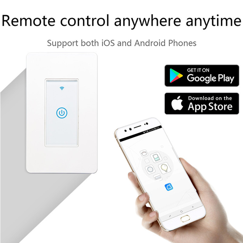 Zemismart Wall Smart Wireless WiFi US Light Switch Compatible with Amazon Alexa Google Home  Timer Function