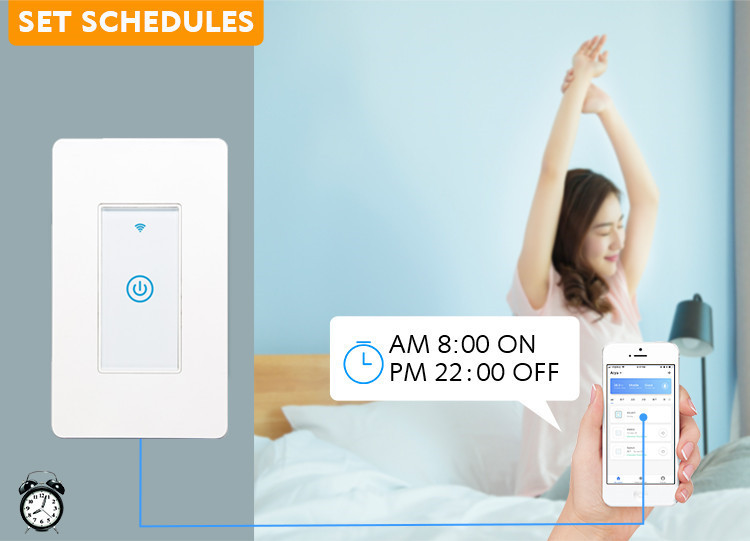 Zemismart Wall Smart Wireless WiFi US Light Switch Compatible with Amazon Alexa Google Home  Timer Function