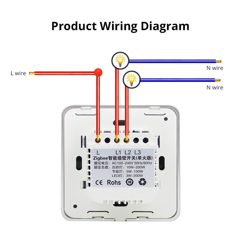 Zigbee Smart Switch no Neutral Required | 4 Pack Smart Light Switch Compatible with Alexa and Work with Google Home, Smart Home Devices Aqara Smart Light Switch (No Neutral, Single Rocker), Requires
