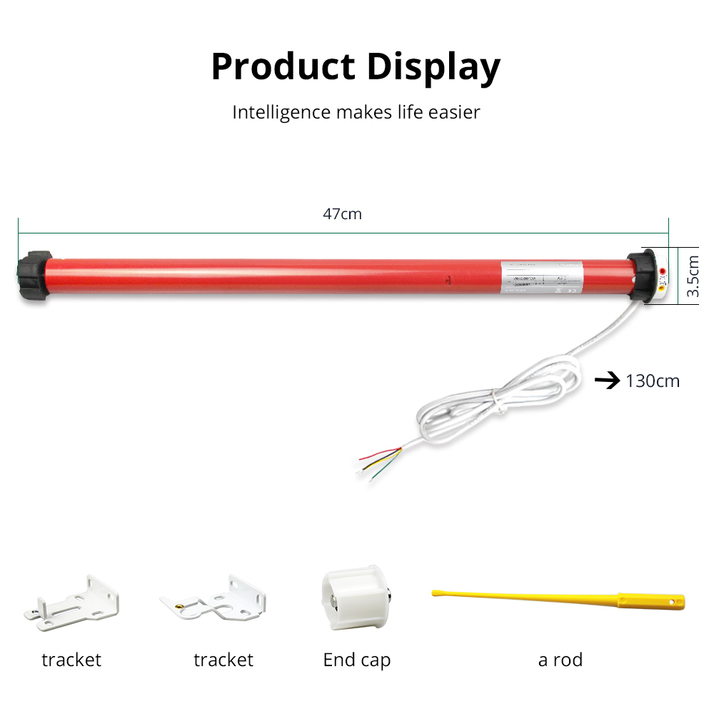 Automatic Electric Roller Curtain Motor for 38mm 36mm 37mm tube Blinds Shutters Control by Switch Suit for 110V to 240V