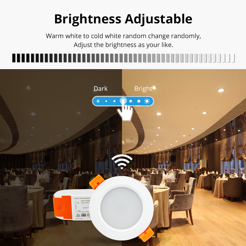 ZigBee 3.0 Smart RGBW 2.5 inch Downlight Led Bulb Light Work with Amazon Echo Plus Directly  Smart Lighting Solution