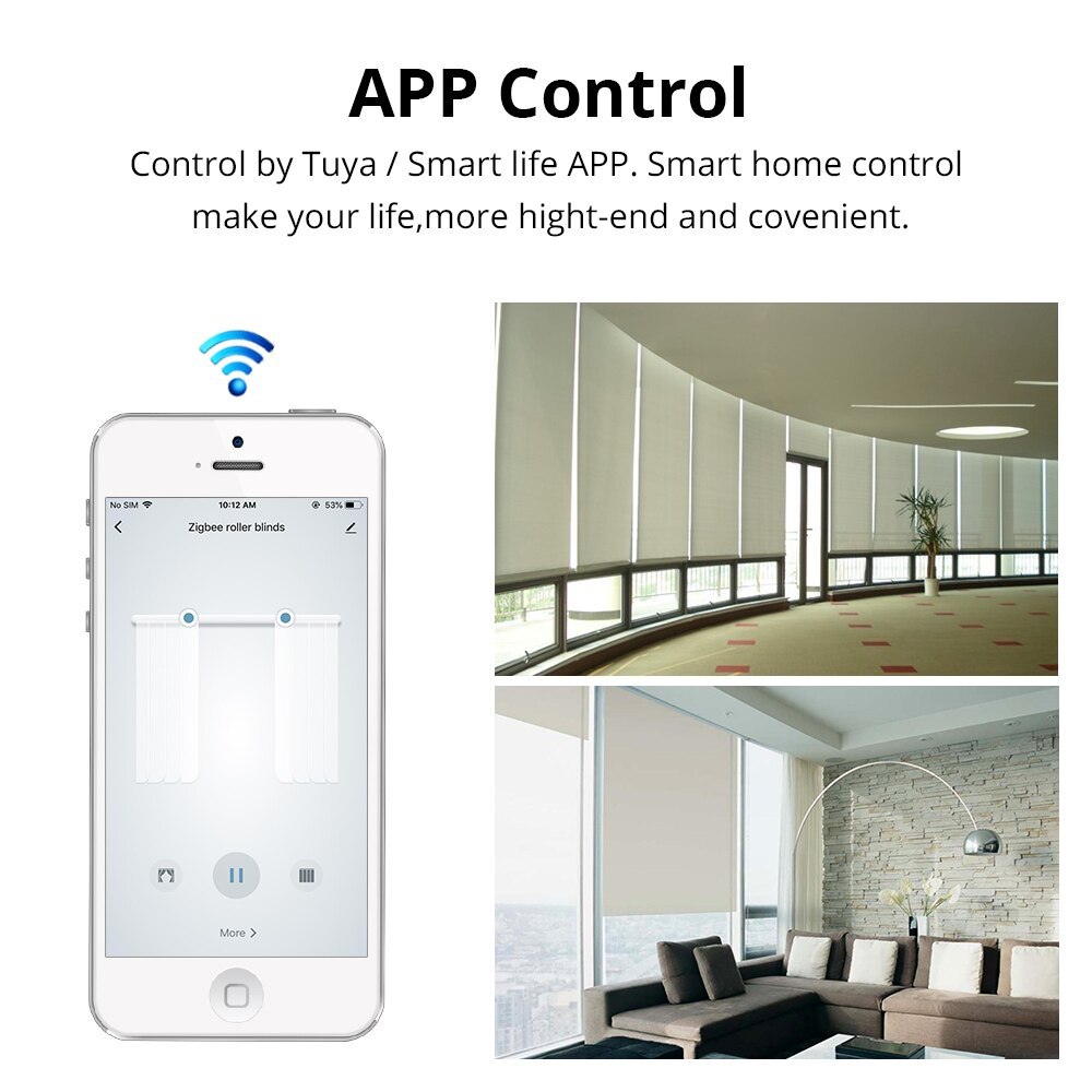 Zemismart Zigbee Roller Shade Motor For 38mm tube works with Tuya SmarThings Alexa Echo Google Home Control Electric Engine Shutter Rod