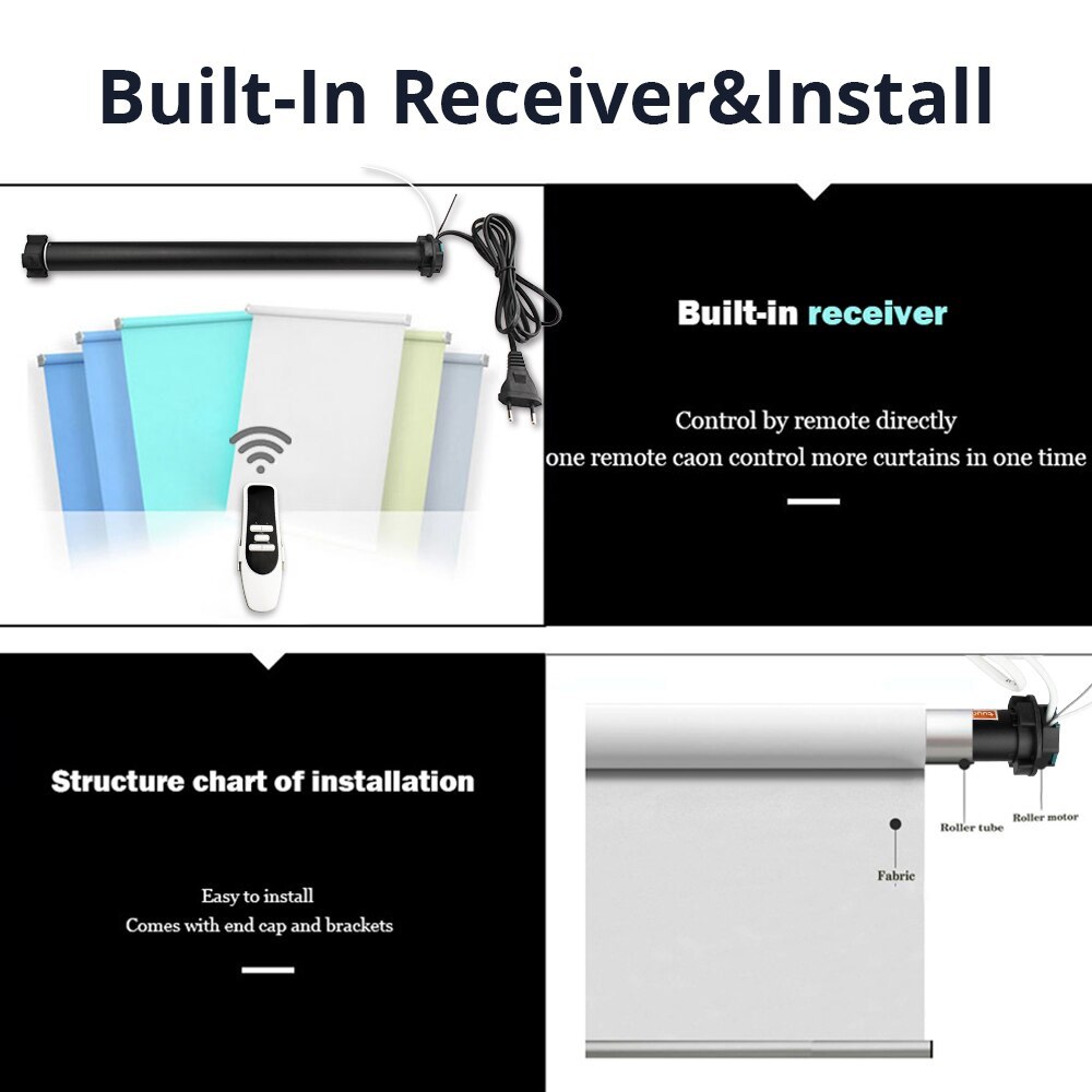 Zemismart Zigbee Roller Shade Motor For 38mm tube works with Tuya SmarThings Alexa Echo Google Home Control Electric Engine Shutter Rod