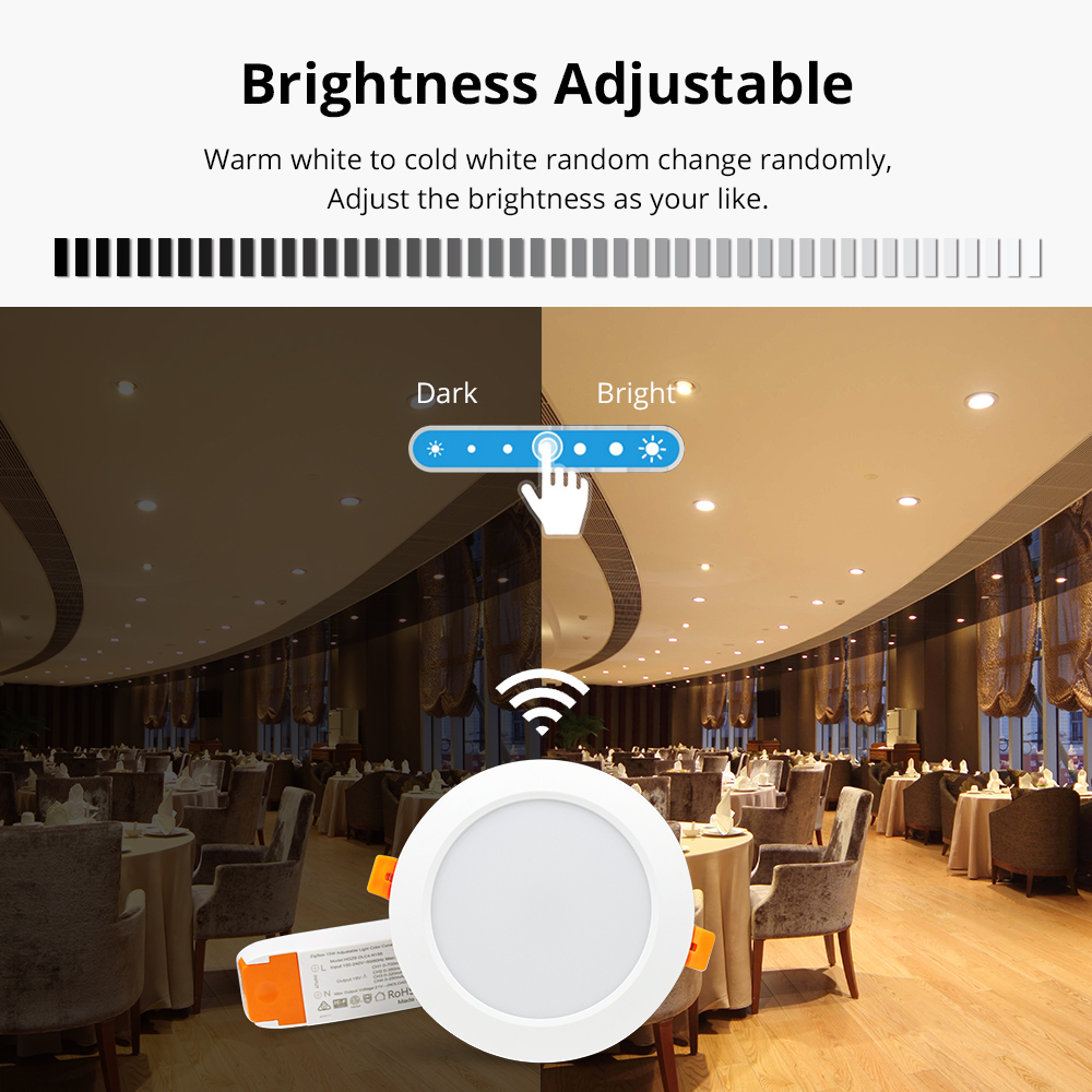 ZigBee 3.0 4 Inch Downlight  Smart RGBW Led Bulb Light Work with Amazon Echo Plus Directly 15w Smart Lighting Solution