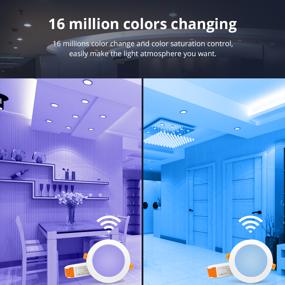 ZigBee 3.0 4 Inch Downlight  Smart RGBW Led Bulb Light Work with Amazon Echo Plus Directly 15w Smart Lighting Solution