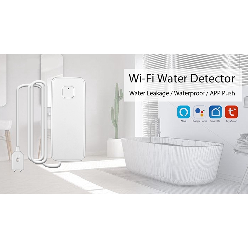 WIFI Flood Leak Sensor Smart Home Water Detector WiFi works with Tuya Smart Life APP Control Intelligent Smart Home
