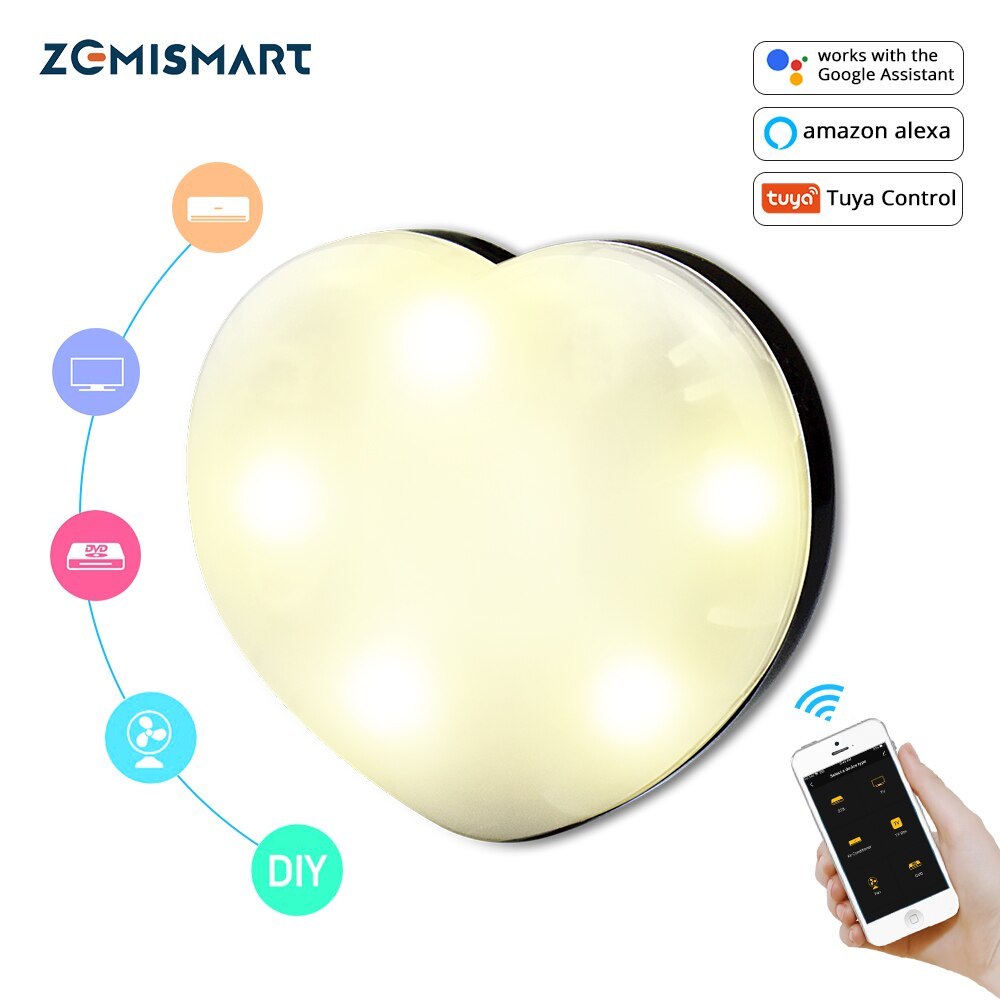Zemismart IR Remote Control for TV Air Condition Porjector Fan Tuya APP Alexa Google Home Voice Control