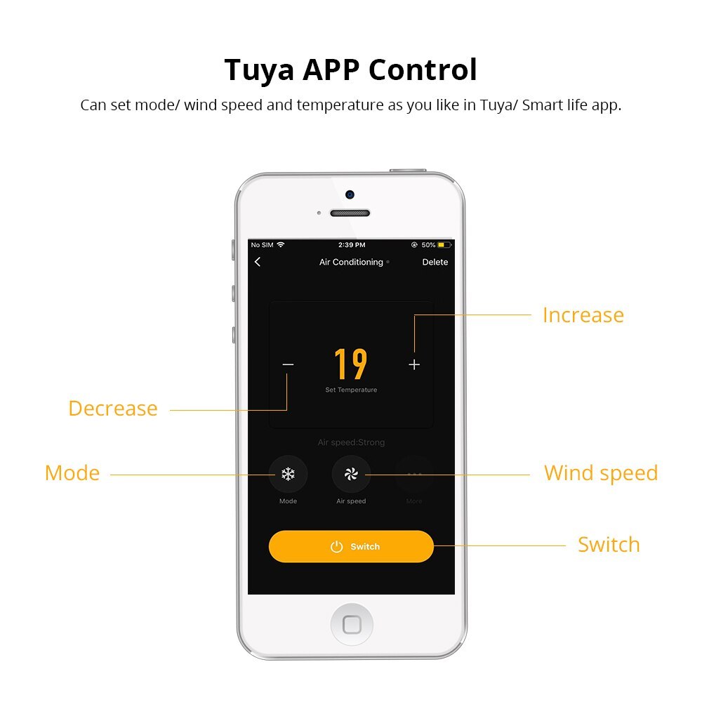 Zemismart 16A WiFi Air Conditioner AU Wall Plug Socket Outlet IR Remote Controller Tuya APP Work with Alexa Google Home