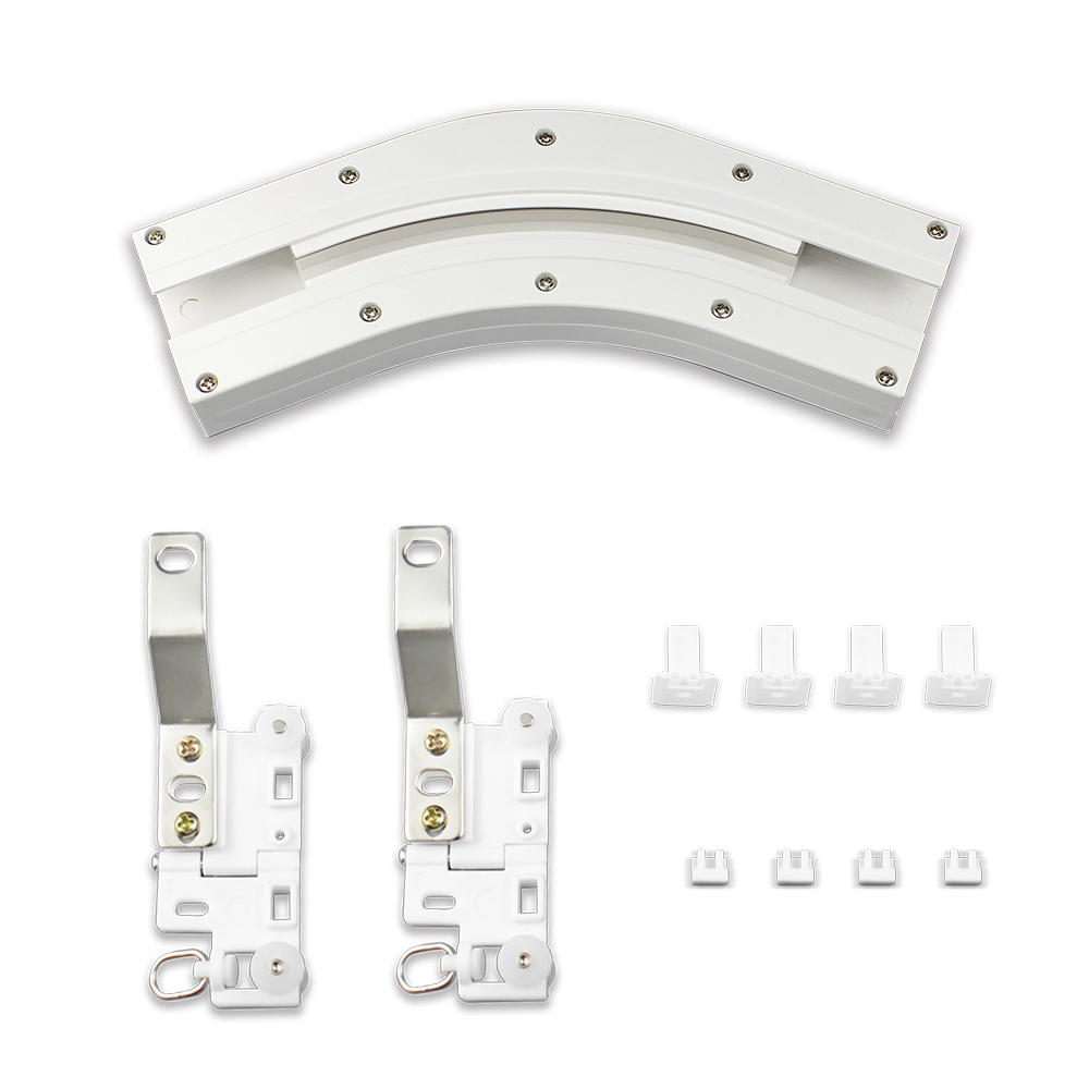 The Best Curtain and Blind Degree ARC Track for Corner Windows for Slide Curtain  90 135 Degree Avaibale