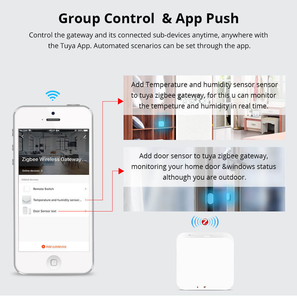 Zemismart Tuya zigbee Hub Bridge Wireless Smart Home Remote Control