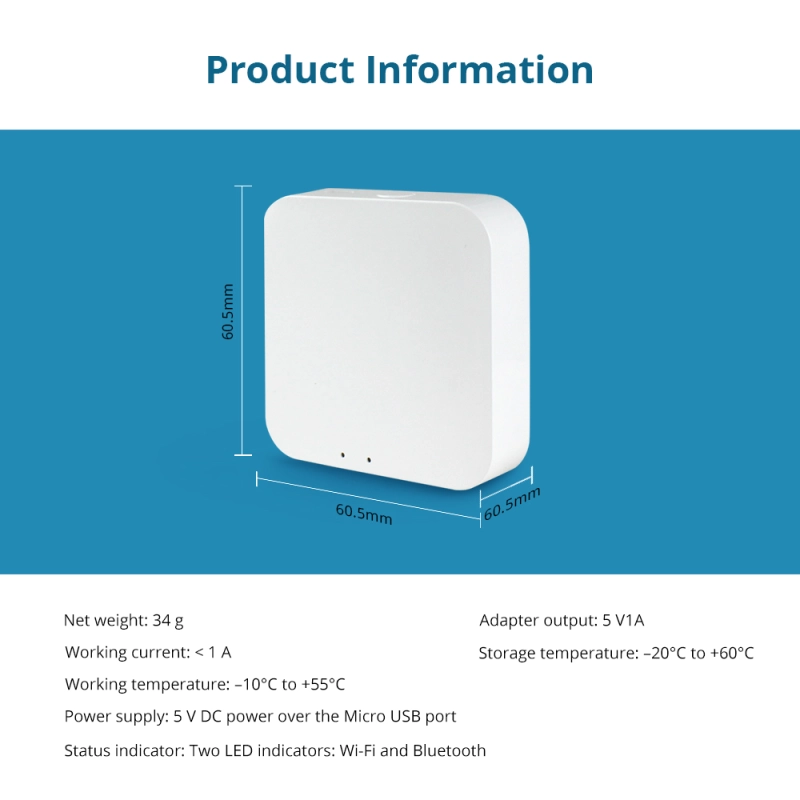 Blue tooth Hub Wifi works with Tuya Smart Home Bridge Wireless Remote Controller BLUE Mesh