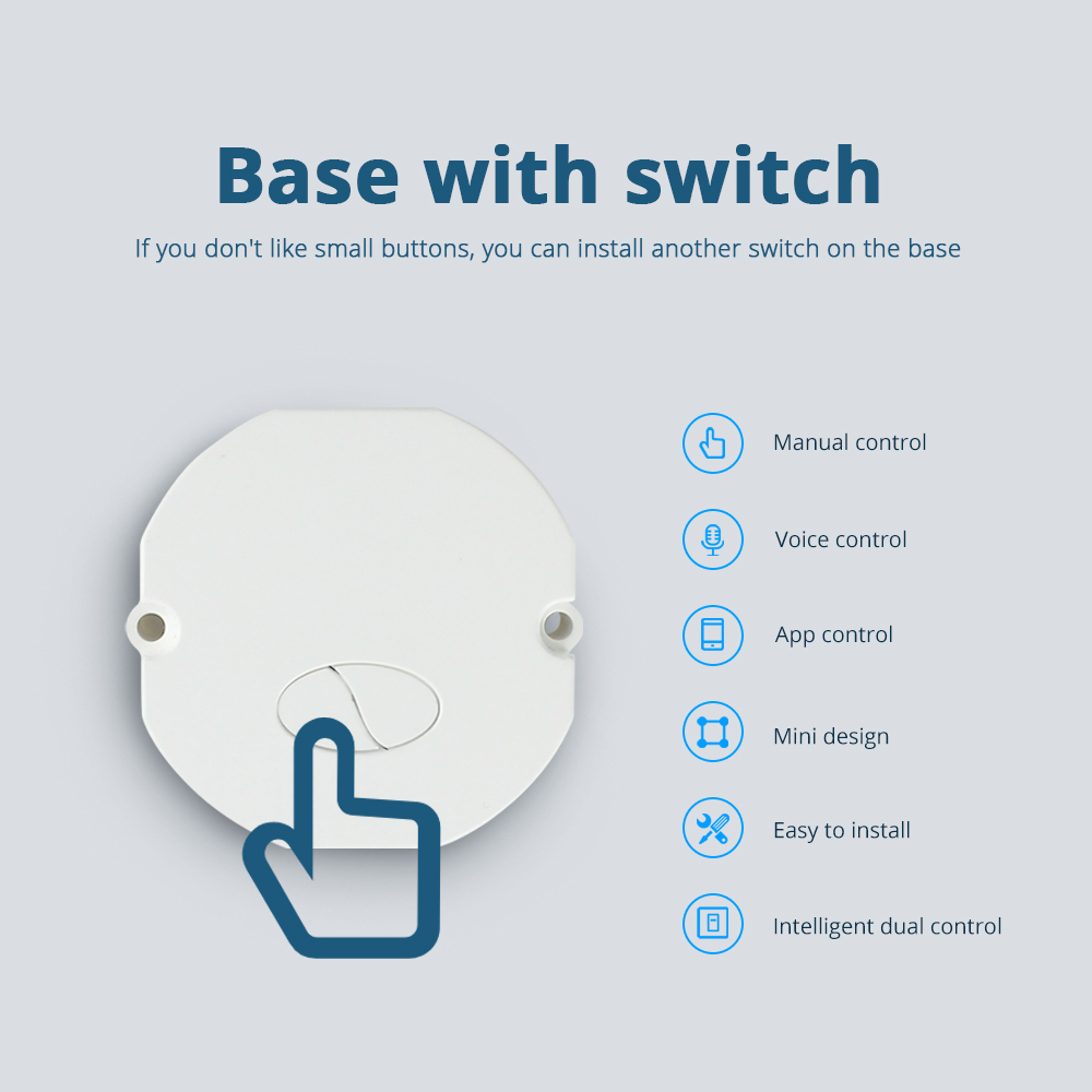 WiFi Smart Light Switch DIY Breaker Module Smart Life/Tuya APP Remote Control,Works with Alexa Echo Google Home 1/2 Way