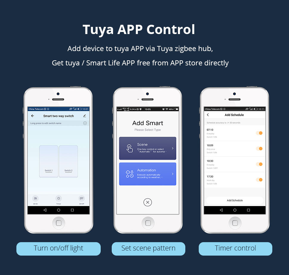 Zemismart Tuya Zigbee Switch No neutral US Interruptor Smart Life Remote Control Alexa Google Home Light switches 110-240v