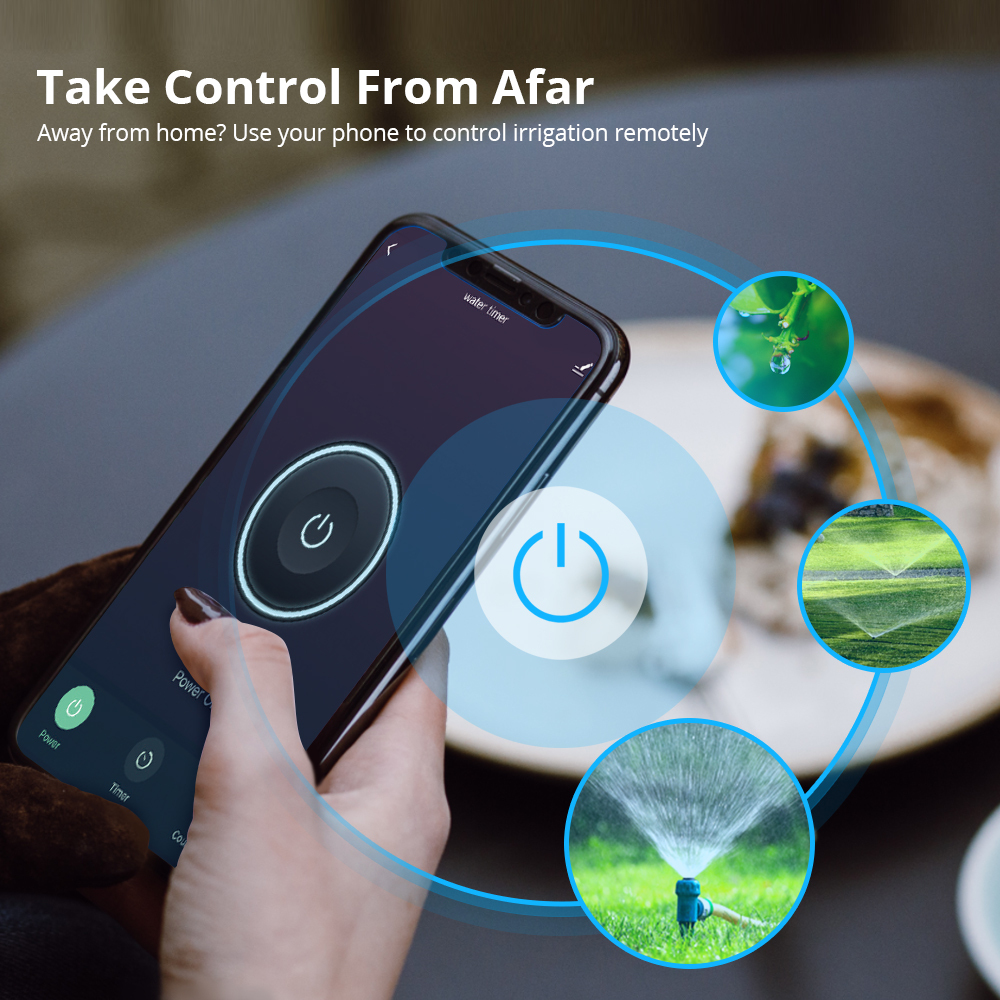 WiFi Smart Irrigation Electrical Watering Automatic Sprinkler Remote Garden System Timer works with Tuya Alexa Echo Google Home