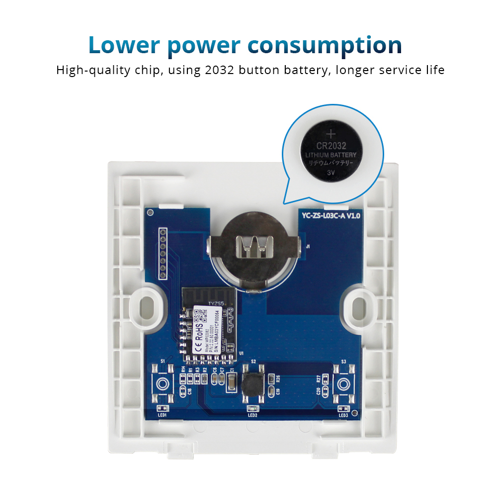 Zemismart Tuya Zigbee Wireless Switch Battery Wall Remote with Push Button Smart Life Alexa Google Home Control