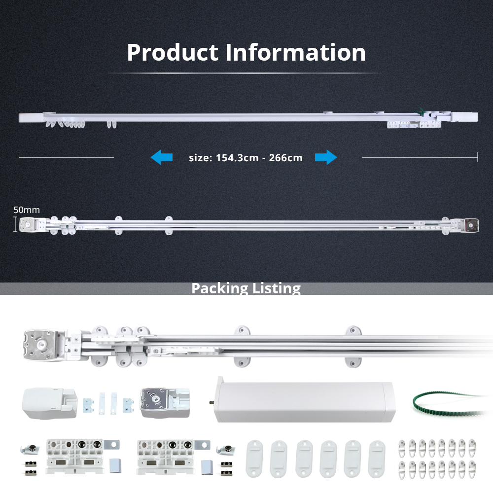 Zemismart Upgrade Non Assembly Tuya WiFi Curtain Motor Alexa Echo Google Home Smart Life APP control Middle Open