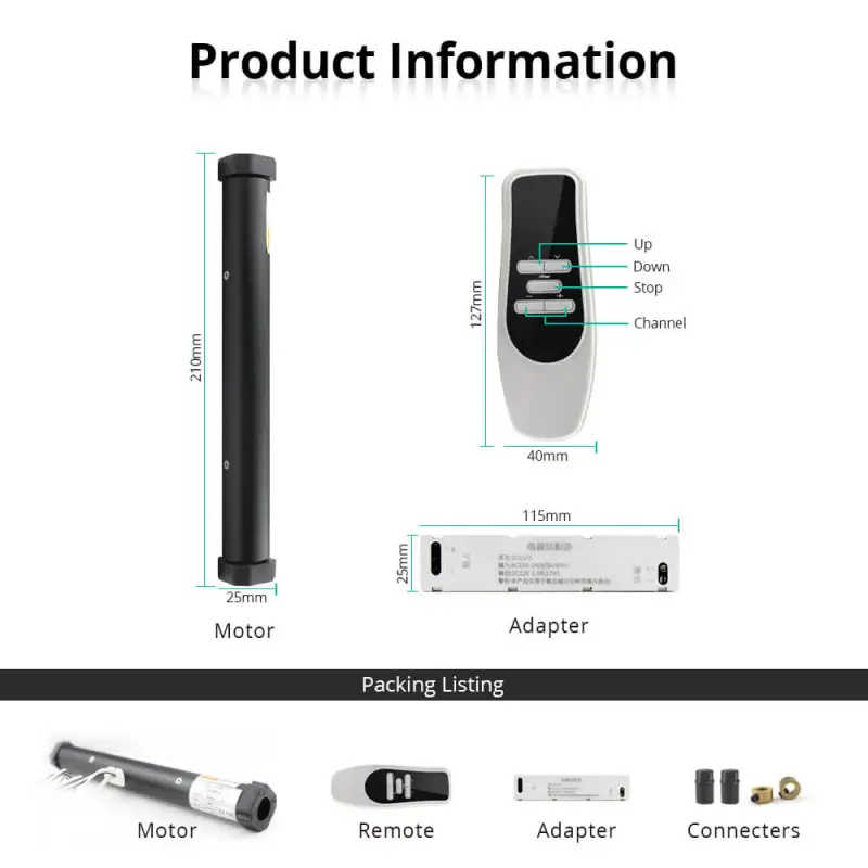Zemismart Zigbee Electric Blind Motor Work with Smarthings Tuya Zigbee hub For Aluminum blinds Roman Honeycomb curtain